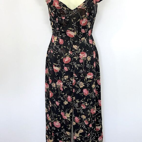 Reformation Jumpsuit “Miri” Floral Print Viscose Nwot Sz 0 Excellent - Picture 2 of 8